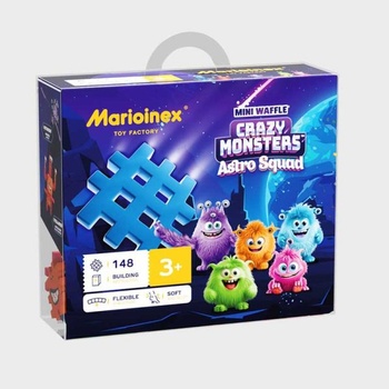 Marioinex Мини вафлен конструктор Marioinex " Лудите чудовища-отбор астронавти" , 148 части