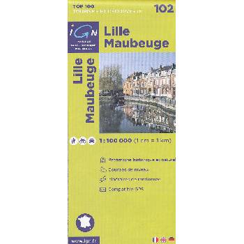 Lille Maubeuge 1:100 000 mapa