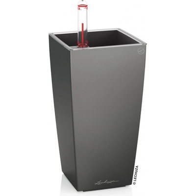 Lechuza Samozavlažovací květináč MINI CUBI antracitová, 9,5 x 9,5 x 18,5 cm – Hledejceny.cz