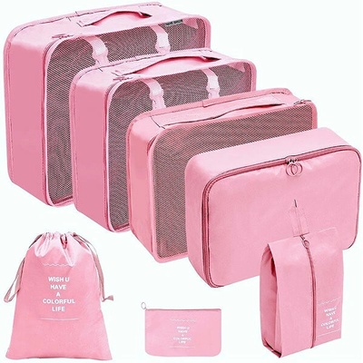 Livefy cestovní set organizérů LuxePack 7 ks růžový ECA108613