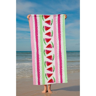 Noviti Plážový uterák veľký rýchloschnúci 70 x 140 cm Melón biely