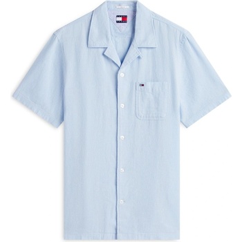 Tommy Hilfiger Риза Tommy Jeans Men's Short Sleeve Plain Shirt - Sweet Blue