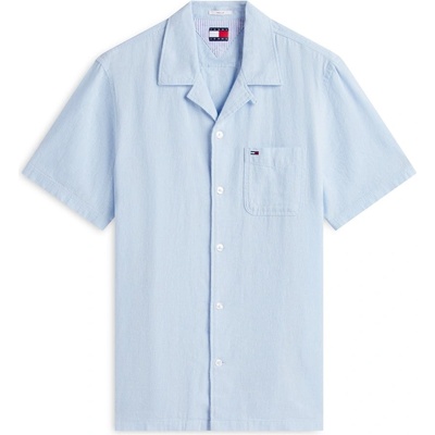 Tommy Hilfiger Риза Tommy Jeans Men's Short Sleeve Plain Shirt - Sweet Blue