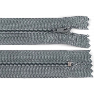 Pro Háčkování Spirálový zip pinlock No 3 délka 20 cm šedý neutrální