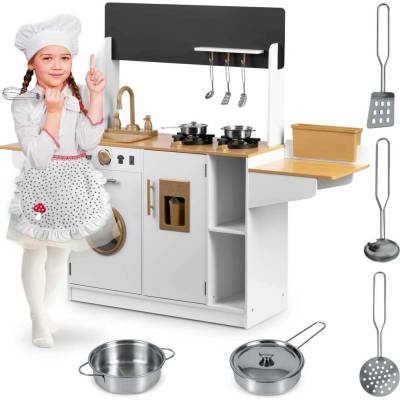 Ricokids Dětská hrací kuchyňka Dětská dřevěná kuchyňka RC-836