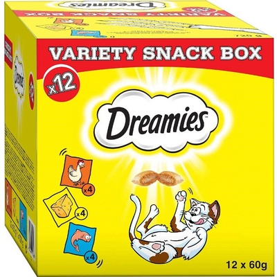 Dreamies DREAMIES Variety Snack Box Лакомства за котки, 12x60 g