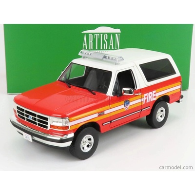 Greenlight Bronco Ford usa Fdny New York Fire Engine 1996 Červená Bílá 1:18