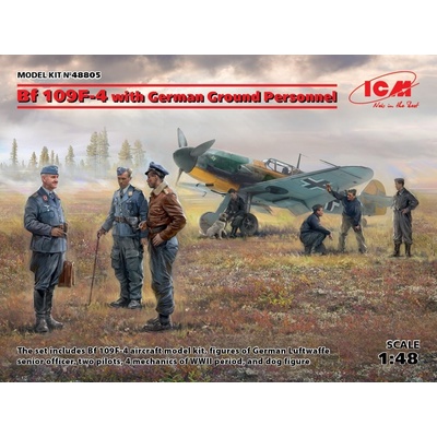 ICM Messerschmitt Bf 109 F-4 with German Ground 1:48