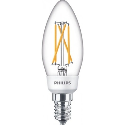 Philips SceneSwitch LED žárovka svíčka B35 E14 40W CL ND 2700K/2500K/2200K 470/180/90Lm