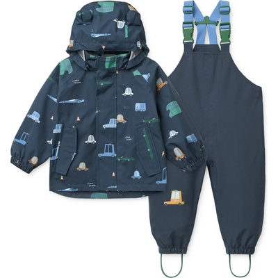 LIEWOOD Детска грейка LIEWOOD Kid's Manu Rainwear Set Rain set - Cars / Classic Navy - размер 92 (EU) (702-5857-0113)