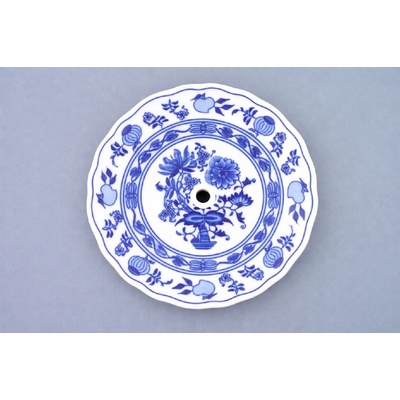 Cibulák Talíř 19 cm s otvorem 5 mm náhradní díl k etažéru 70298 Originál Český porcelán Dubí