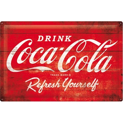 Postershop Plechová cedule - Coca-Cola - Logo Red Refresh Yourself