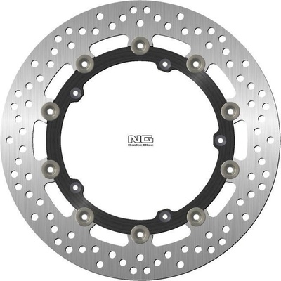 NG přední brzdový kotouč APRILIA RS 50 99-05, TUONO 50 03-07, MBK X POWER 50 03-05, YAMAHA SLIDER 50 03-12, TZR 50 03-17 (296X155X4mm) (5X6,25mm) plovoucí (prostředek hliníkový) – Zboží Mobilmania