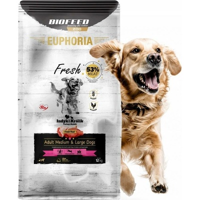Biofeed Euphoria Fresh Adult Medium & Large Pork with goose 12 kg