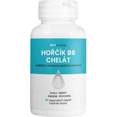 MOVit Energy Horčík B6 Chelát 100 mg 30 kapsúl