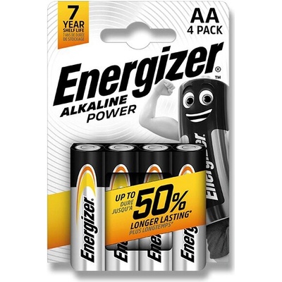 Energizer Alkaline Power - alkalická baterie - AA, 4 ks – Zboží Mobilmania