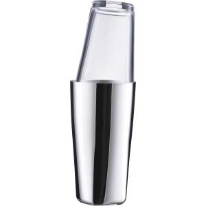 Zone Шейкър за коктейли Бостън ROCKS 700 ml, сребърен, неръждаема стомана, Зона Дания (ZO12205)