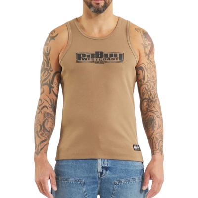 PitBull West Coast tielko pánske BOXING RIB brown
