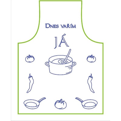 Beruška Vyšívání zástěra Dnes vařím já