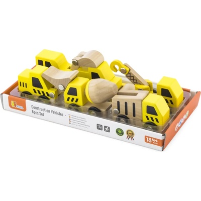 Viga Toys Комплект Viga - Строителни колички, 6 броя (50541)