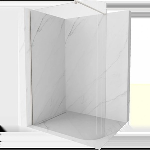Mexen Kioto-R закръглена стена за душ Walk-in 90 x 200 см, прозрачна 8 мм, никел с четка - 800-090-101-97-06 (800-090-101-97-06)