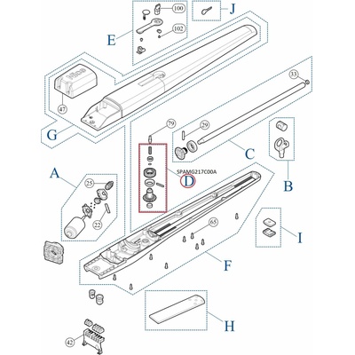 SPAMG217C00A kit prevodovky pre TOONA4024/5024/5024I/5024HS