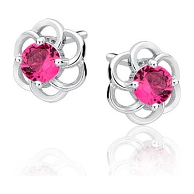 Lunica Květinové stříbrné náušnice 0162