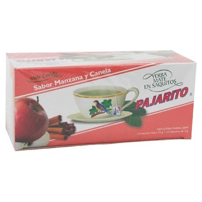 Yerba mate pajarito škorica jablko 25 čajových vrecúšok