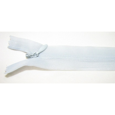 Zips krytý nedeliteľný 35cm bledučko šedá