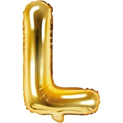 PartyDeco Fóliové písmeno L zlaté 35 cm