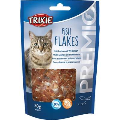 Trixie PREMIO Fish Flakes maškrta s 93% ryby losos a treska 50 g