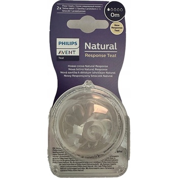 Philips Avent savička Natural Response 1 první průtok 2 ks transparentní