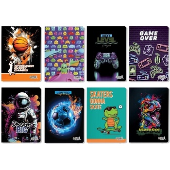 SCOOL Тетрадка scool А5, 20 л. , малък квадрат, момчета