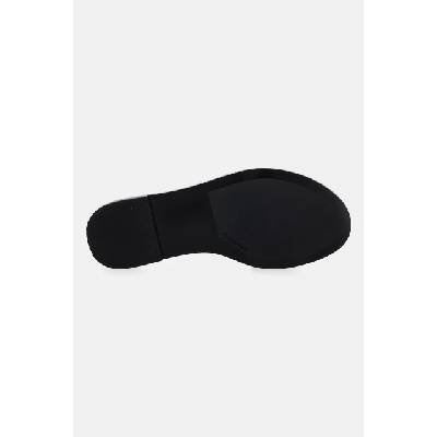 Calvin Klein чехли дамски от кожа ROUND FLAT SNDL LTH BAR HW 2 (HW0HW02925)