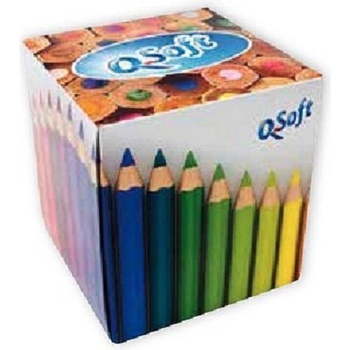 Q soft papírové kapesníčky kostka color 3-vrstvé 60 ks
