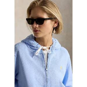 Ralph Lauren суичър с цип и качулка дамски от памук ISLAND FLC-KNT-SWEATSHIRT (211971693503)