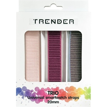 Image 1 of Trender Каишки Trender - Trio Bundle Naylon, 20 mm, 3 броя, розови/лилава (TR-TRIO8)