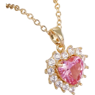 HARAHU Колие em-28990 - Златен / Розов kp28990 (em-28990)