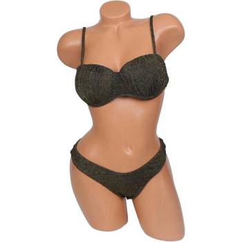 Дамски бански в черно с ламе