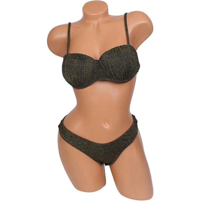 Дамски бански в черно с ламе