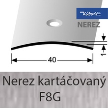 Küberit 454 U Přechodový profil F8G nerez 1 m