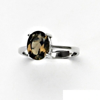 Čištín Zlatý prsten přírodní záhněda bílé i žluté zlato T 1244