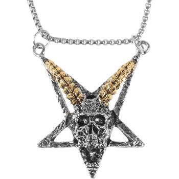 Image 1 of FALON чокър Pentagram Scream ing Skull - PSY1076