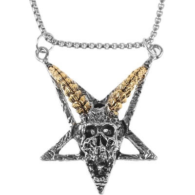 FALON чокър Pentagram Scream ing Skull - PSY1076