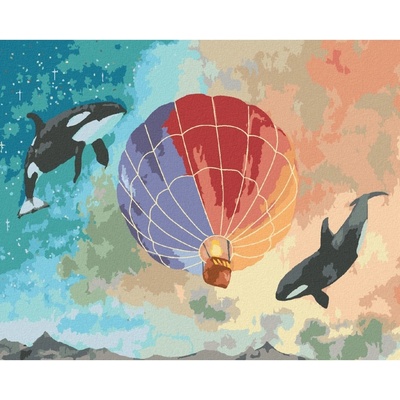 Zuty Malování podle čísel KOSATKY A HORKOVZDUŠNÝ BALON