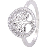 Silenti Jewelry Сребърен пръстен "Дървото на Живота" - 7 - 54.5мм (17.2мм диам. )