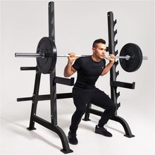 Gorilla Sports Multi Squat Rack s tyčou a závažím 2x 5 Kg a 2x 10 Kg - BUMPER