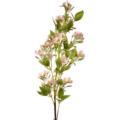 Umělá rostlina jarní větvička s růžovými květy – 96 cm
