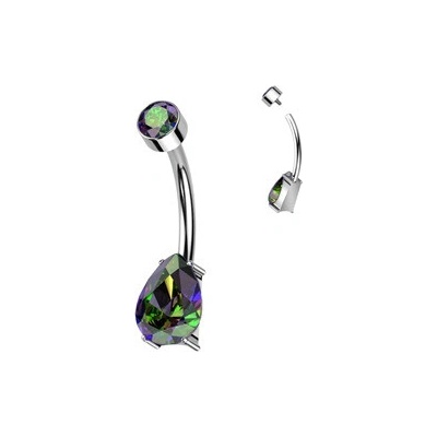 Šperky4U piercing do pupíku titan TIT1266-VM