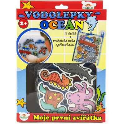 Teddies Vodolepky Moje první zvířátka Oceán 12 ks + síťka